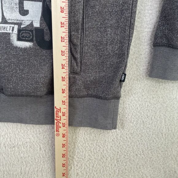 Ecko Unltd Hoodie Sweatshirt Mens XL Gray Pullover Spellout Long Sleeve - Picture 9 of 16